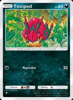 Toxiped card in German