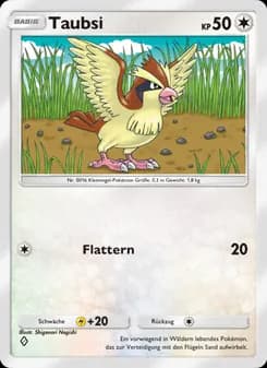 Taubsi card in German