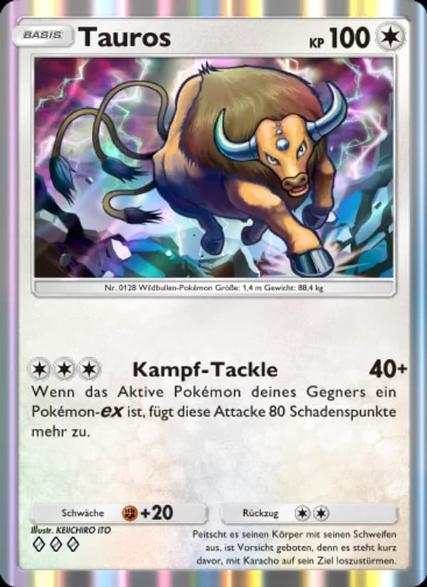 Tauros card in German