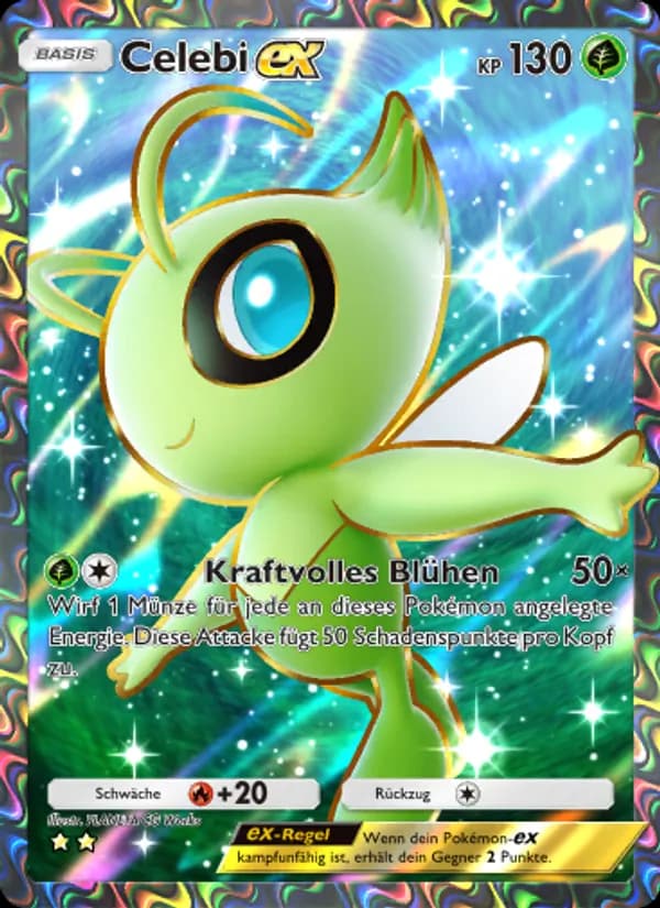 Celebi-ex card in German
