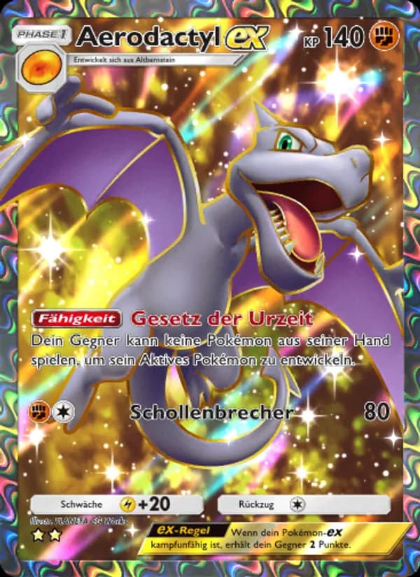 Aerodactyl-ex card in German