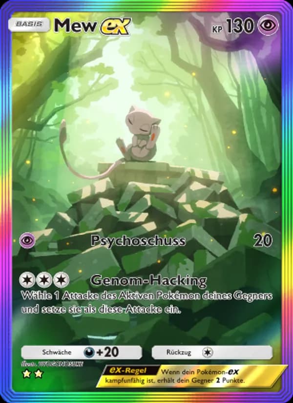 Mew-ex card in German