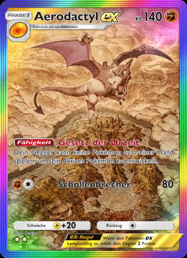Aerodactyl-ex card in German