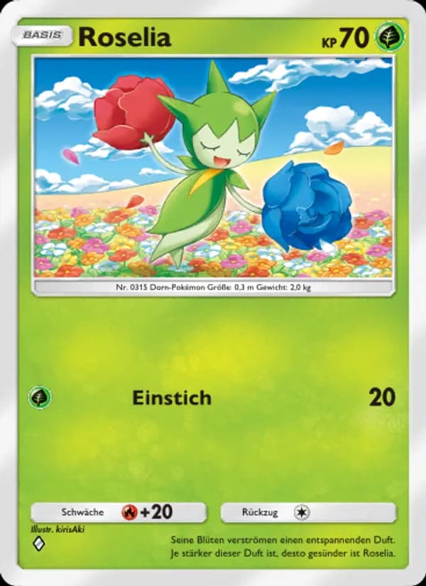 Roselia card in German