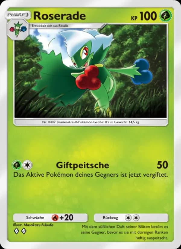 Roserade card in German