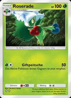Roserade card in German