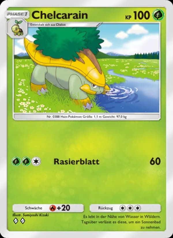 Chelcarain card in German