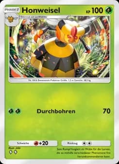 Honweisel card in German