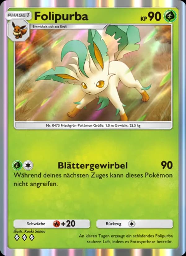 Folipurba card in German