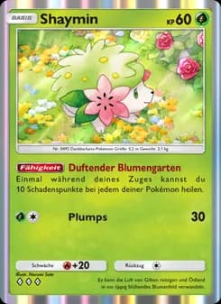 Shaymin card in German
