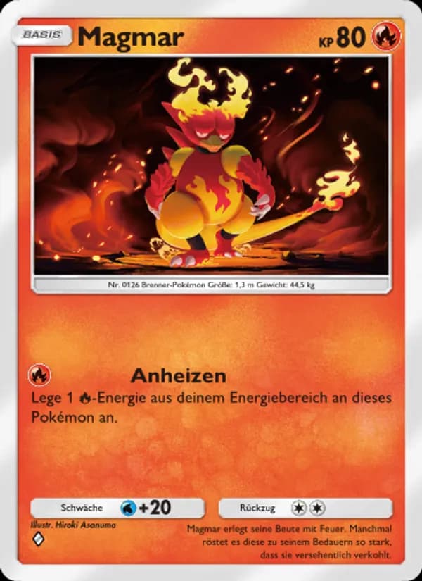 Magmar card in German