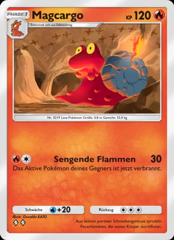 Magcargo card in German
