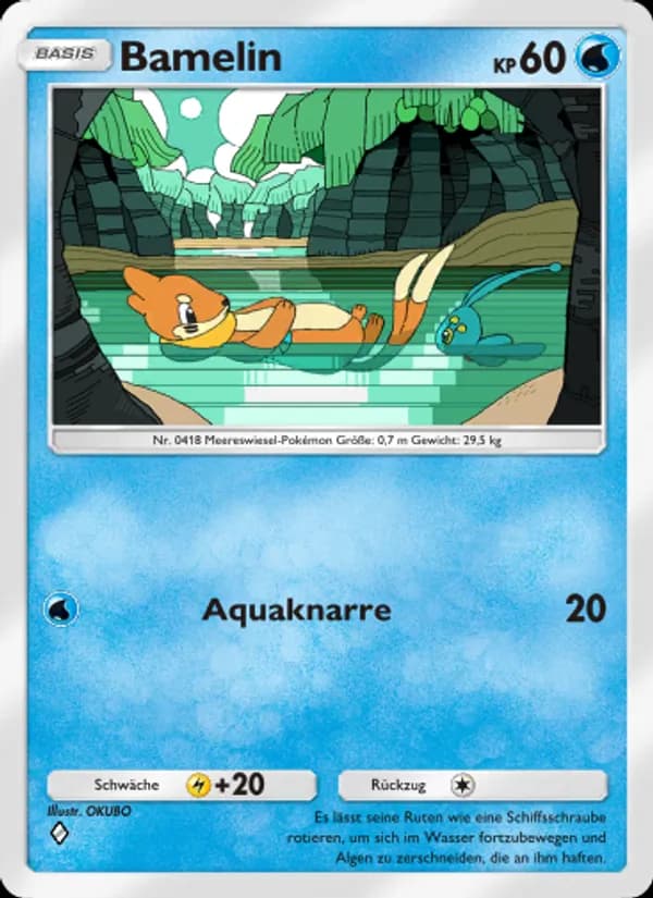 Bamelin card in German