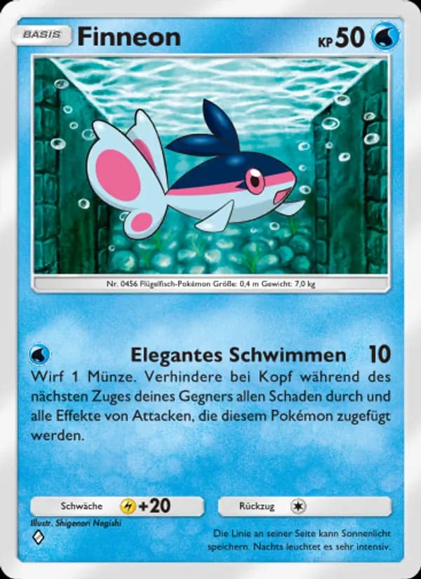 Finneon card in German