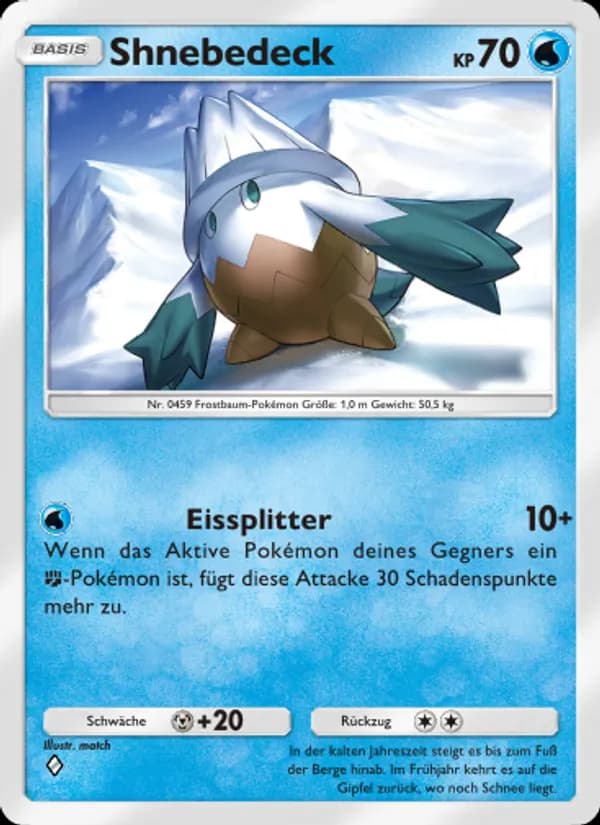 Shnebedeck card in German