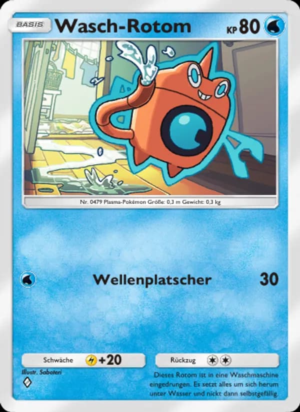 Wasch-Rotom card in German