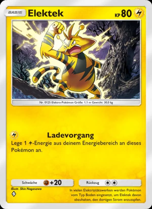 Elektek card in German
