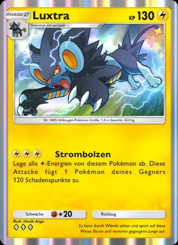 Luxtra card in German
