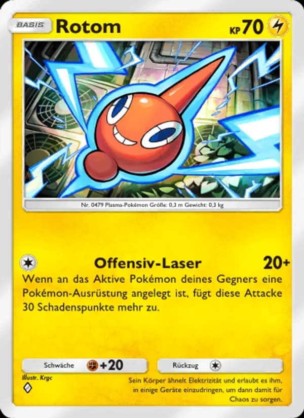 Rotom card in German