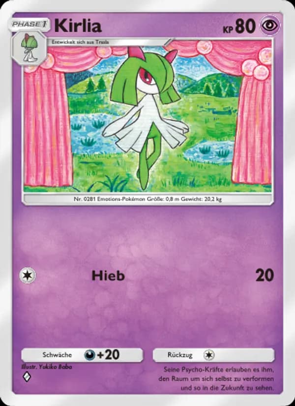 Kirlia card in German