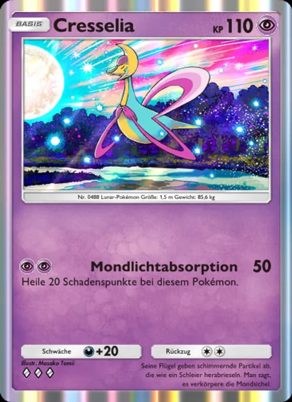 Cresselia card in German