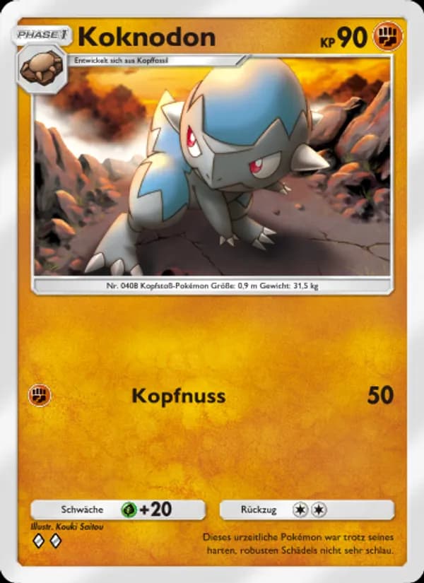 Koknodon card in German