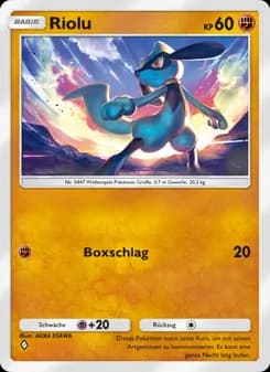 Riolu card in German