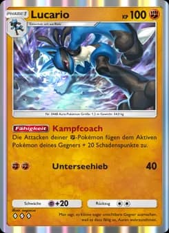 Lucario card in German