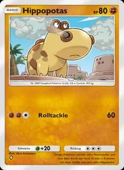 Hippopotas card in German