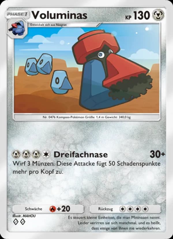 Voluminas card in German