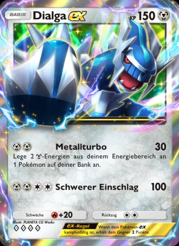 Dialga-ex card in German