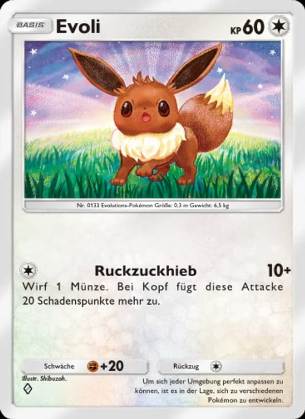 Evoli card in German