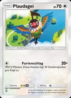 Plaudagei card in German