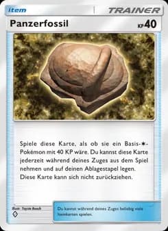 Panzerfossil card in German