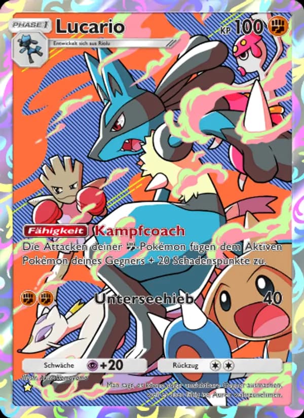 Lucario card in German