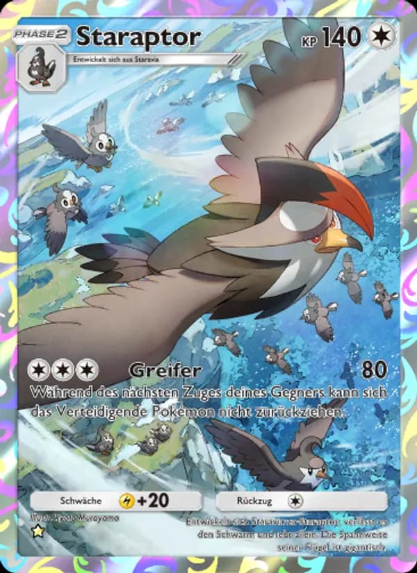 Staraptor card in German