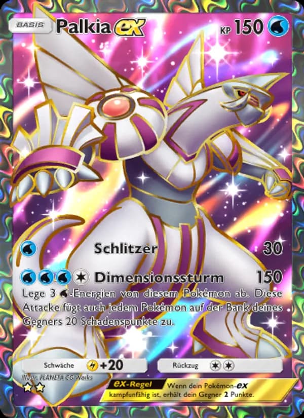 Palkia-ex card in German