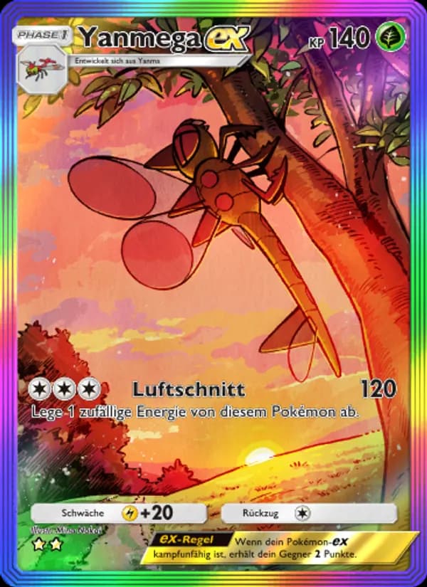 Yanmega-ex card in German
