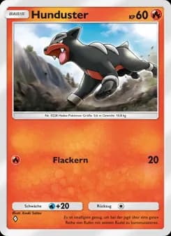 Hunduster card in German