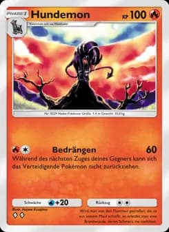 Hundemon card in German