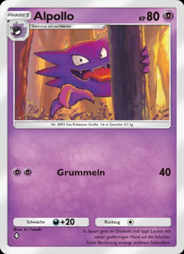 Alpollo card in German