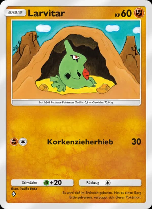 Larvitar card in German