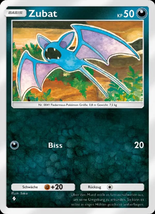Zubat card in German