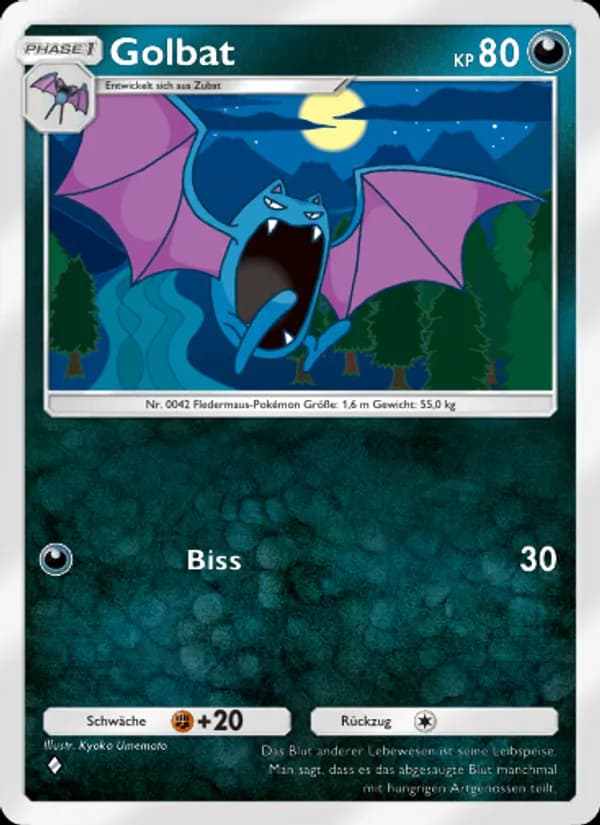 Golbat card in German