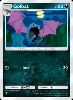 Golbat card in German