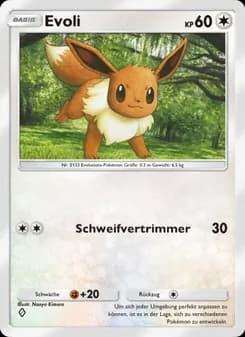 Evoli card in German