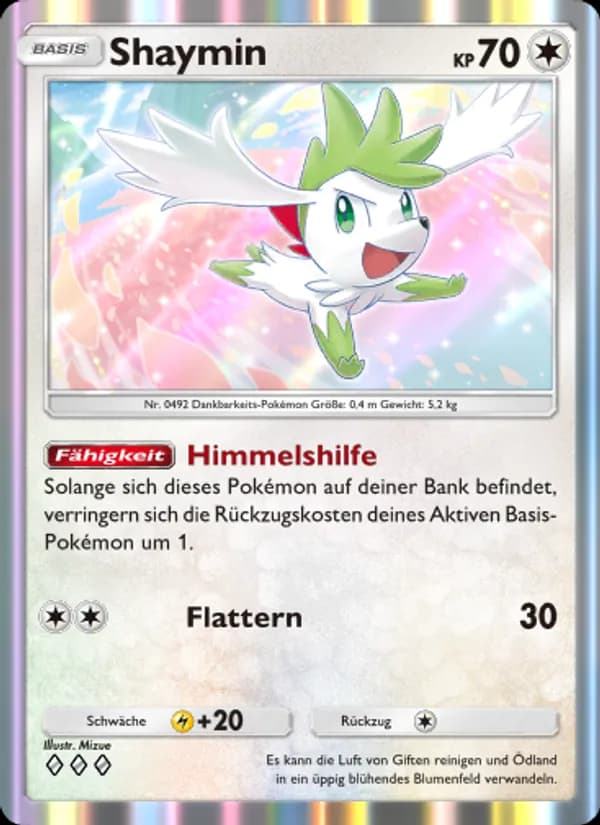 Shaymin card in German