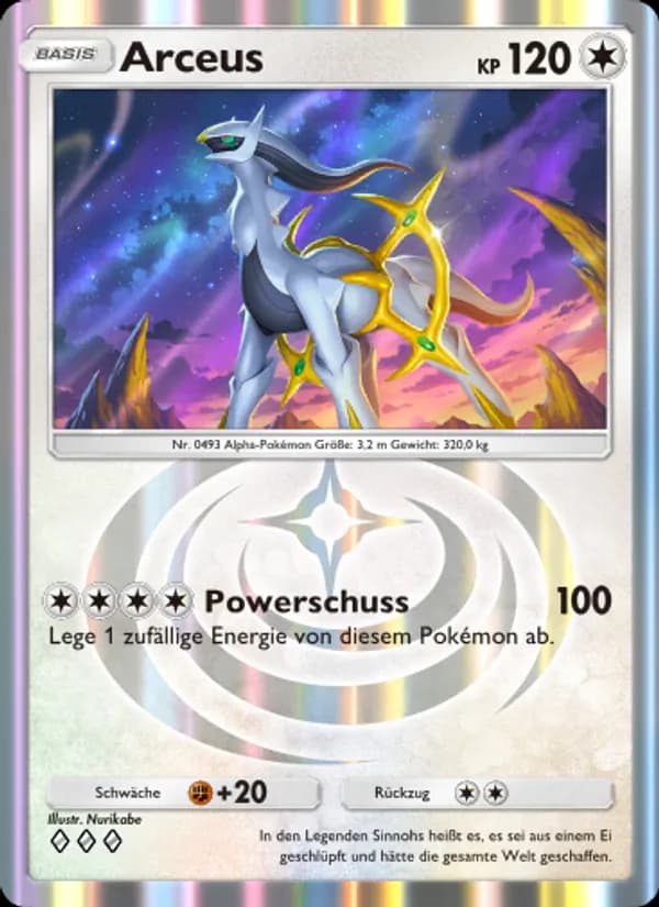 Arceus card in German