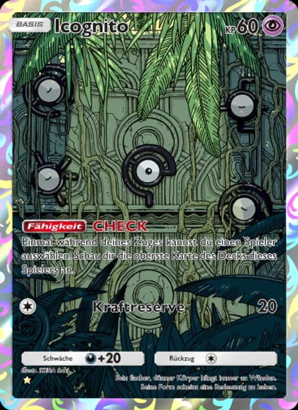 Icognito card in German