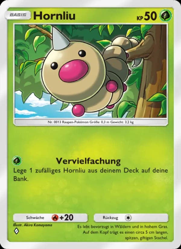 Hornliu card in German
